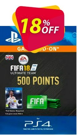 500 FIFA 18 Points PS4 PSN Code - UK account Deal