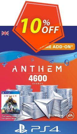 Anthem 4600 Shards PS4 - UK  Coupon discount Anthem 4600 Shards PS4 (UK) Deal - Anthem 4600 Shards PS4 (UK) Exclusive Easter Sale offer 