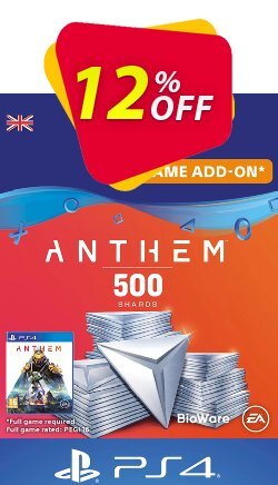 12% OFF Anthem 500 Shards PS4 - UK  Discount