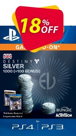 18% OFF Destiny Silver 1000 - +100 PS3/PS4 Discount