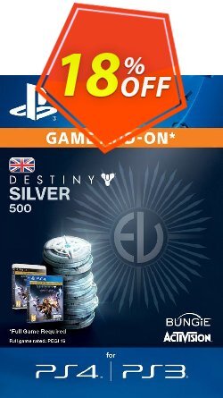 18% OFF Destiny Silver 500 PS3/PS4 Discount