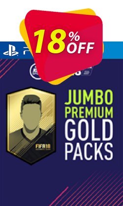 FIFA 18 PS4 - 5 Jumbo Premium Gold Packs DLC Coupon discount FIFA 18 PS4 - 5 Jumbo Premium Gold Packs DLC Deal - FIFA 18 PS4 - 5 Jumbo Premium Gold Packs DLC Exclusive Easter Sale offer 