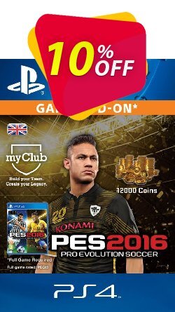 10% OFF PES 2016 - 12000 myClub Coins PS4 Discount