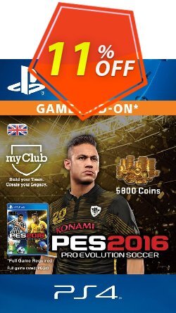 11% OFF PES 2016 - 5800 myClub Coins PS4 Discount