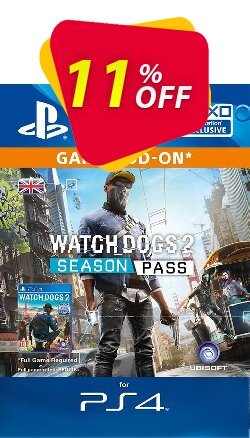 11% OFF Watchdogs 2 Season Pass PS4 Discount