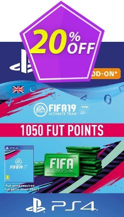 20% OFF 1050 FIFA 19 Points PS4 PSN Code - UK account Discount