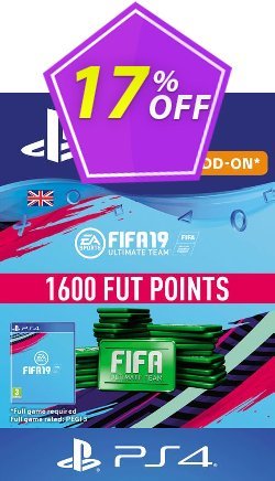 17% OFF 1600 FIFA 19 Points PS4 PSN Code - UK account Discount