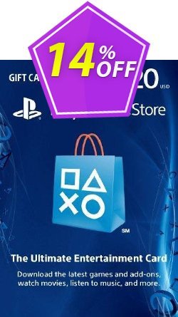 14% OFF $20 PlayStation Store Gift Card - PS Vita/PS3/PS4 Code Discount