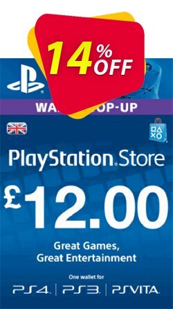 14% OFF PlayStation Network Card - £12 - PS Vita/PS3/PS4  Discount