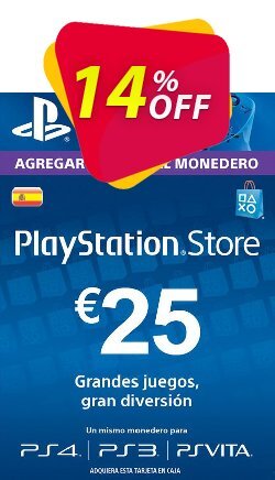 14% OFF PlayStation Network - PSN Card - 25 EUR - Spain  Discount