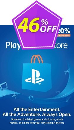 46% OFF PSN 20% Discount PS4 - US  Discount