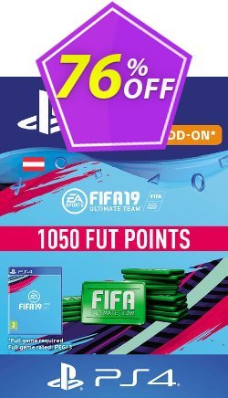 76% OFF Fifa 19 - 1050 FUT Points PS4 - Austria  Discount