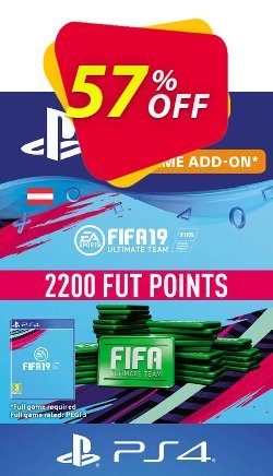 57% OFF Fifa 19 - 2200 FUT Points PS4 - Austria  Discount