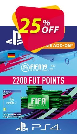 25% OFF Fifa 19 - 2200 FUT Points PS4 - Germany  Discount