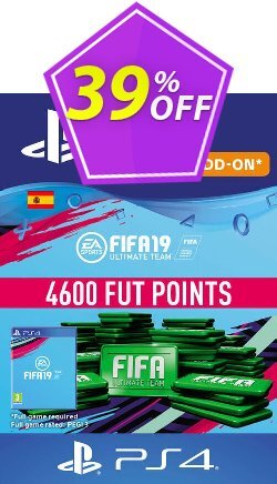 39% OFF Fifa 19 - 4600 FUT Points PS4 - Spain  Discount