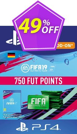 49% OFF Fifa 19 - 750 FUT Points PS4 - Germany  Discount