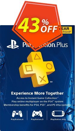 1-Year PlayStation Plus Membership (PS+) - PS3/PS4/PS Vita (Canada) Deal