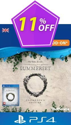 The Elder Scrolls Online: Summerset Collector's Upgrade PS4 - UK  Coupon discount The Elder Scrolls Online: Summerset Collector's Upgrade PS4 (UK) Deal - The Elder Scrolls Online: Summerset Collector's Upgrade PS4 (UK) Exclusive Easter Sale offer 