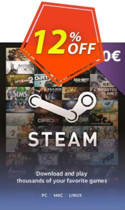 12% OFF Steam Wallet Top-Up 20 EUR Discount