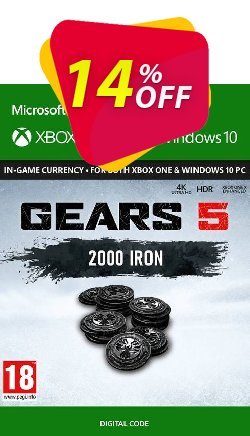 14% OFF Gears 5: 2000 Iron + 250 Bonus Iron Xbox One Discount