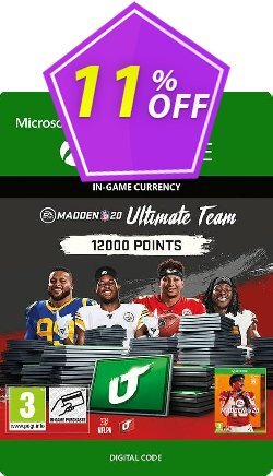 11% OFF Madden NFL 20 12000 MUT Points Xbox One Discount