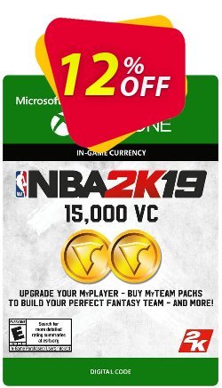 12% OFF NBA 2K19: 15,000 VC Xbox One Discount