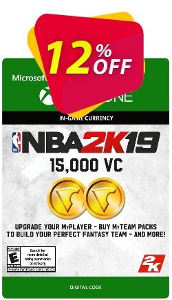 12% OFF NBA 2K19: 15,000 VC Xbox One Discount