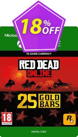 18% OFF Red Dead Online: 25 Gold Bars Xbox One Discount