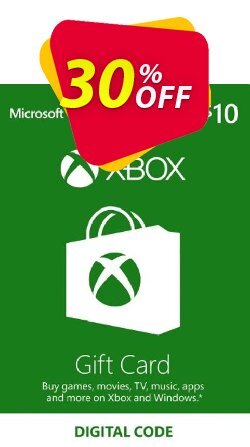 10% OFF Microsoft Gift Card - $10 - Xbox One/360  Discount