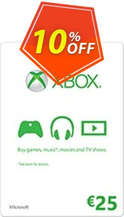 Microsoft Gift Card - 25 Euro - Xbox One/360  Coupon discount Microsoft Gift Card - 25 Euro (Xbox One/360) Deal - Microsoft Gift Card - 25 Euro (Xbox One/360) Exclusive Easter Sale offer 