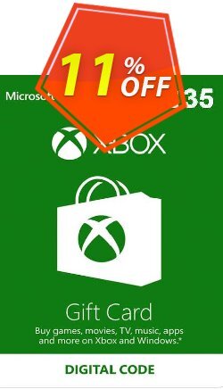 11% OFF Microsoft Gift Card - £35 - Xbox One/360  Discount