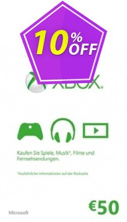 Microsoft Gift Card - 50 Euro - Xbox One/360  Coupon discount Microsoft Gift Card - 50 Euro (Xbox One/360) Deal - Microsoft Gift Card - 50 Euro (Xbox One/360) Exclusive Easter Sale offer 