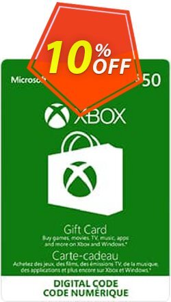 Microsoft Gift Card - CAD $50 (Xbox One/360) Deal