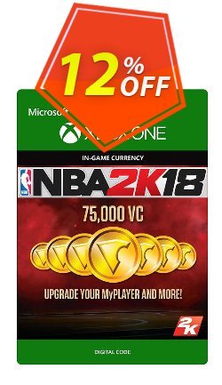 12% OFF NBA 2K18 75,000 VC - Xbox One  Discount