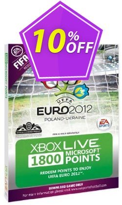 10% OFF Xbox LIVE 1800 Microsoft Points - Euro 2012 Branded - Xbox 360  Discount