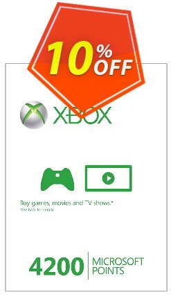 10% OFF Xbox Live 4200 Microsoft Points - Xbox 360  Discount