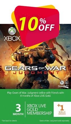 10% OFF 3 + 1 Month Xbox Live Gold Membership - GOW branded - Xbox One/360  Discount