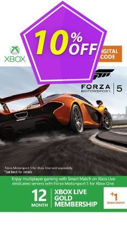 12 + 1 Month Xbox Live Gold Membership - Forza 5 Branded (Xbox One/360) Deal