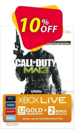 12 + 2 Month Xbox Live Gold Membership - MW3 Branded (Xbox One/360) Deal