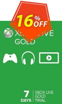 16% OFF 7 Day Trial Xbox Live Gold Membership - Xbox One/360  Discount
