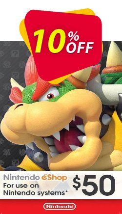 10% OFF Nintendo eShop Card $50 - USA  Discount