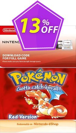 Pokemon Red Edition - UK 3DS Coupon discount Pokemon Red Edition (UK) 3DS Deal 2024 CDkeys - Pokemon Red Edition (UK) 3DS Exclusive Sale offer 