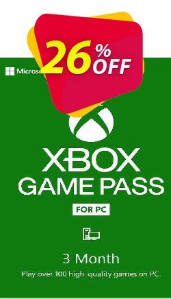 3 Month Xbox Game Pass - PC - EU  Coupon discount 3 Month Xbox Game Pass - PC (EU) Deal 2024 CDkeys - 3 Month Xbox Game Pass - PC (EU) Exclusive Sale offer 