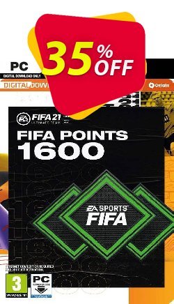35% OFF FIFA 21 Ultimate Team 1600 Points Pack PC Coupon code