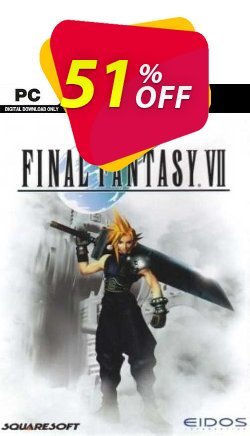 Final Fantasy VII PC Coupon discount Final Fantasy VII PC Deal 2024 CDkeys - Final Fantasy VII PC Exclusive Sale offer 