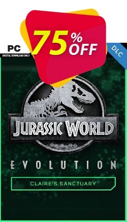 75% OFF Jurassic World Evolution PC: Claire&#039;s Sanctuary DLC Coupon code