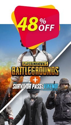 48% OFF PlayerUnknowns Battlegrounds - PUBG PC + Survivor Pass Vikendi DLC Coupon code