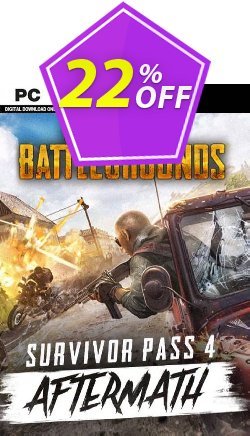 22% OFF PlayerUnknown&#039;s Battlegrounds - PUBG PC Survivor Pass 4: Aftermath PC Coupon code