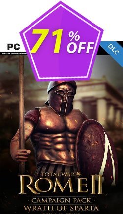 71% OFF Total War: ROME II  - Wrath of Sparta Campaign Pack PC - DLC Discount