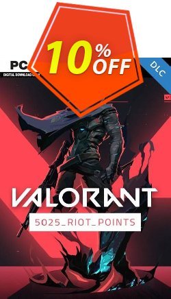 10% OFF Valorant 5025 Riot Points PC Coupon code